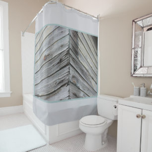 Rustic Wood Shower Curtain