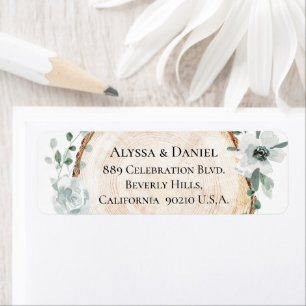 Rustic Wood Slice Eucalyptus Custom Wedding