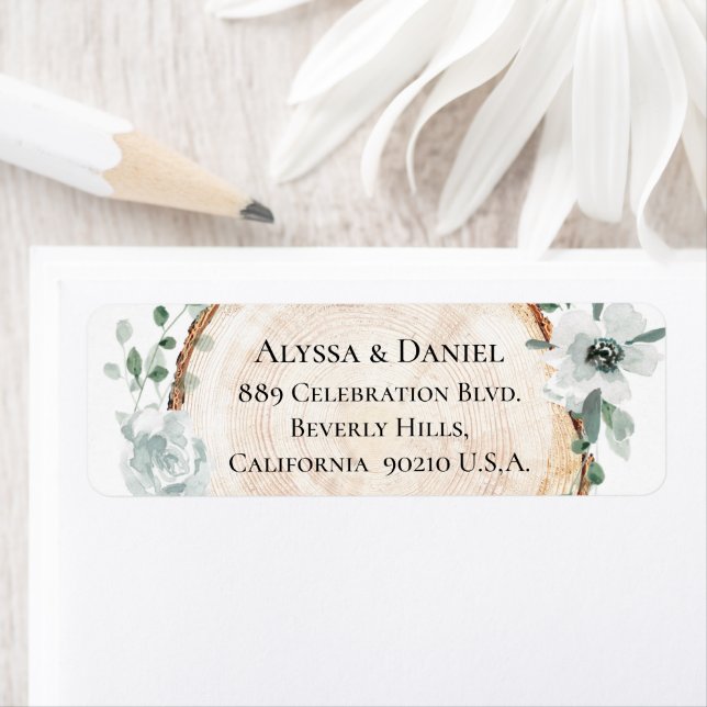 Rustic Wood Slice Eucalyptus Custom Wedding  (Insitu)