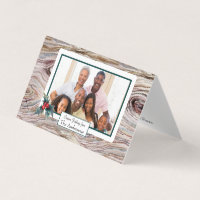 Rustic Wood Small Folded Holiday Photo Card
