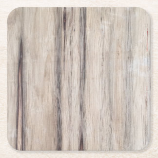 Rustic Wood Square Paper Coaster