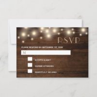 Rustic Wood String Lights and Lace | RSVP