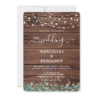 Rustic Wood String Lights Eucalyptus Wedding