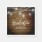 Rustic Wood String Lights Graduation Party Napkin