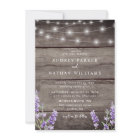 Rustic Wood String Lights Lavender Wedding
