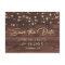 Rustic Wood String Lights Wedding Save The Date