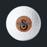 Rustic Wood-Style Personalised Golf Balls<br><div class="desc">Stand out on the course with these personalised golf balls featuring a rustic wood-style design. The unique wood grain look gives a natural, vintage flair while maintaining professional quality performance. Add your name, initials, or a short message to make them truly your own—or create a thoughtful custom gift for the...</div>