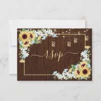Rustic Wood Sunflower Dusty Blue Floral