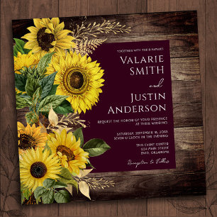 Rustic Wood Sunflower Wedding