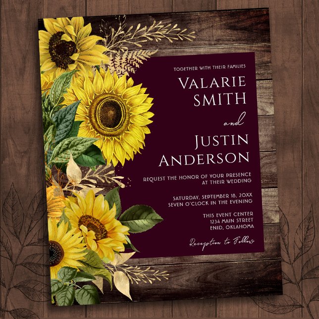 Rustic Wood Sunflower Wedding All in One (Creator Uploaded)