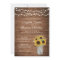 Rustic Wood Sunflowers Mason Jar Wedding
