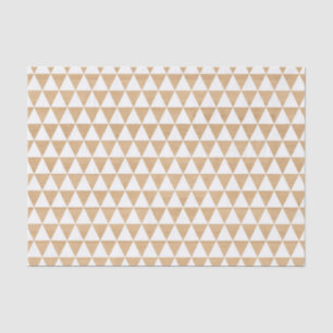 Rustic Wood Texture with White Triangles Pattern Tissue Paper