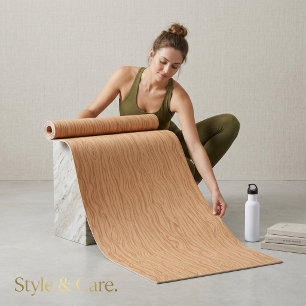 Rustic Wood Texture Yoga Mat for Natural Vibes