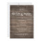 Rustic Wood Tie the Knot Wedding Invitation