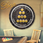 Rustic Wood Tone Grain Cheers n Beers drinking Dartboard<br><div class="desc">Cosy Living. Rustic Wood Tone Grain Cheers n Beers drinking Beer Dart Board. The multiple fun corn hole set is perfect for your occasion and makes the perfect personalised Gift,  it's great for graduation weddings,  parties,  family reunions,  and just everyday fun. Our easy-to-use template makes personalising e</div>