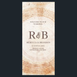 Rustic Wood Tree bark Custom Names Wedding Party  Programme<br><div class="desc">Set the tone for your rustic celebration with these Rustic Wood Tree Bark Custom Wedding Party and Program Cards. Featuring a natural tree bark print background,  personalise them with your names,  monogram,  ceremony details,  wedding party names,  and timeline. Perfect for outdoor,  woodland,  or country-style weddings.</div>