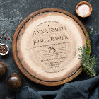 Rustic Wood Tree Stump Cross-Section Barn Wedding