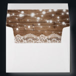 Rustic Wood Twinkle Lights Lace with your Address Envelopes<br><div class="desc">Create your own Envelope with this "Rustic Wood Twinkle Lights Lace Themed Envelope template". You can customise it with your return address on the back flap. This envelope design is perfect to match your invitations. (1) For further customisation, please click the "customise further" link and use our design tool to...</div>
