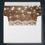 Rustic Wood Twinkle Lights Lace with your Address Envelopes<br><div class="desc">Create your own Envelope with this "Rustic Wood Twinkle Lights Lace Themed Envelope template". You can customise it with your return address on the back flap. This envelope design is perfect to match your invitations. (1) For further customisation, please click the "customise further" link and use our design tool to...</div>