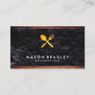 Rustic Wood Utensils Business Card