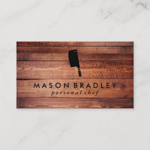 Rustic Wood Utensils Business Card