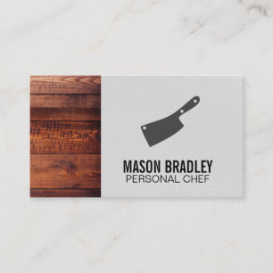 Rustic Wood Utensils   Executive Chef   Wood Business Card