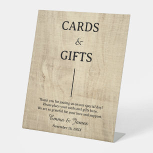 Rustic Wood Wedding Gift and Card Table Sign