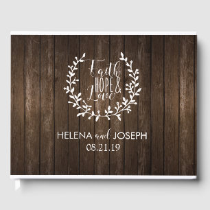 Rustic Wood Wedding Guestbook