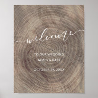 Rustic wood wedding welcome sign | Wedding poster