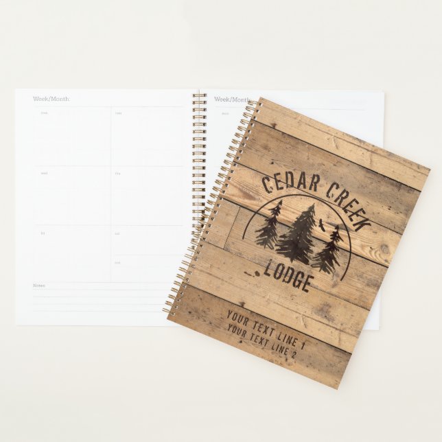 Rustic Wood Wilderness Vacation Rental Planner (Display)