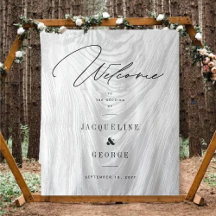 Rustic Wood Winter Forest Wedding Welcome Design