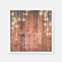 Rustic Wood with String Lights | Bridal Shower