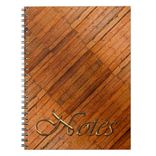 Rustic Wooden Boards Photo-sampled Art Spiral Notebook