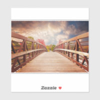 Rustic Wooden Bridge in the Country