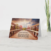Rustic Wooden Bridge in the Country Birthday