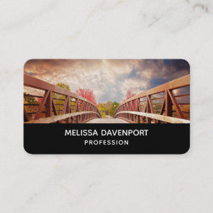 Rustic Wooden Bridge in the Country Business Card