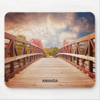Rustic Wooden Bridge in the Country