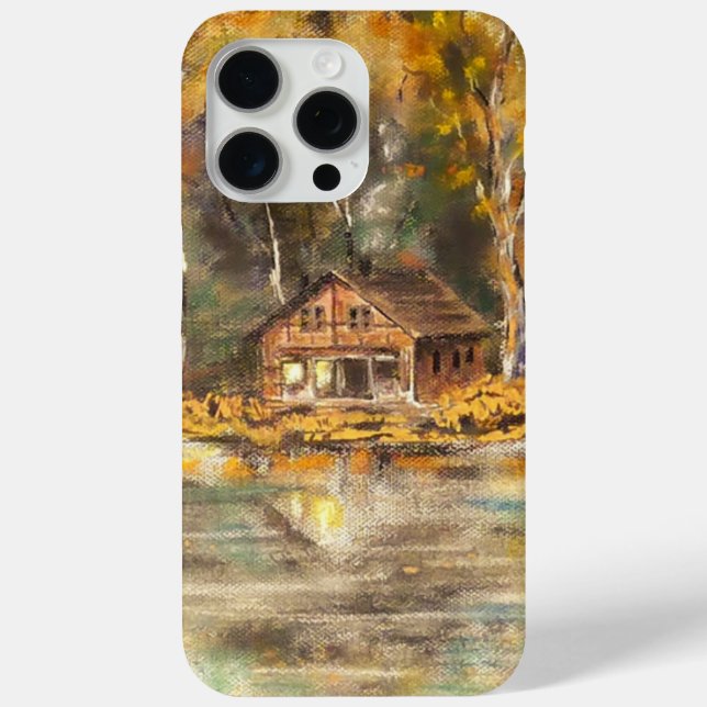 Rustic Wooden Cottage Artistic Iphone 15 Case (Back)