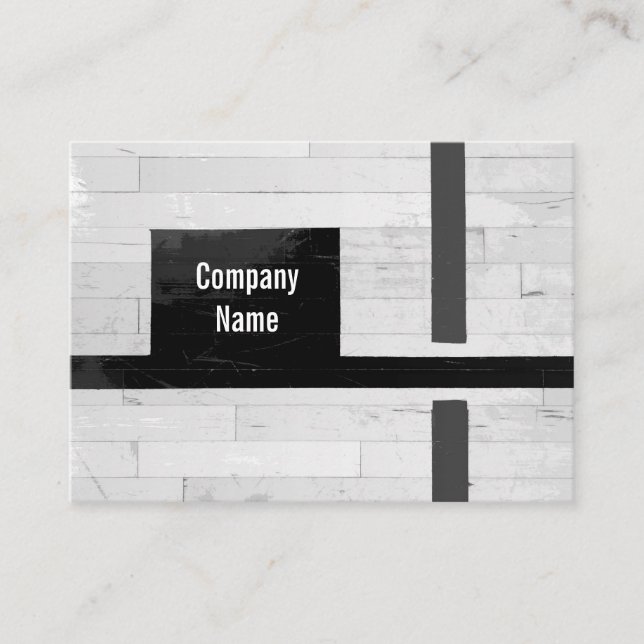 Rustic Wooden Floor Lines and Markings Business Ca Business Card (Front)