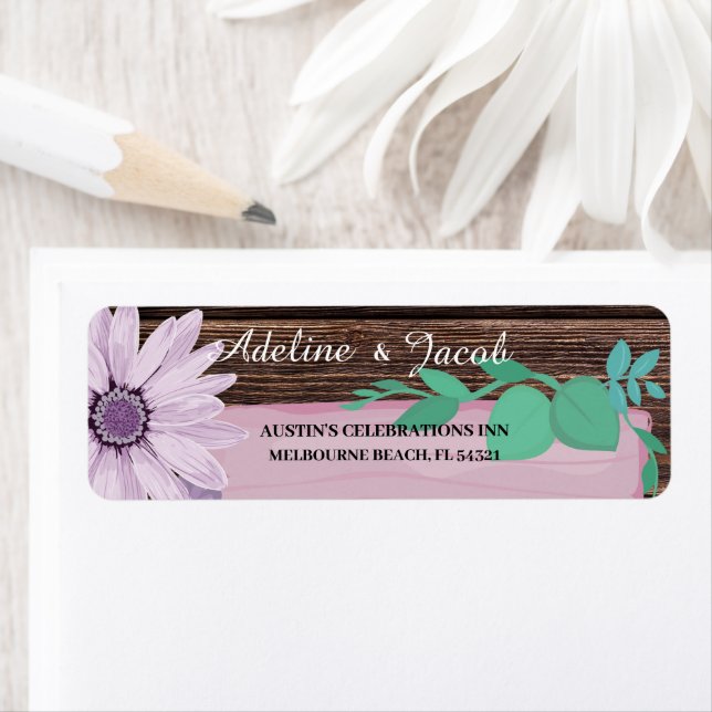 Rustic Wooden Floral Wedding address (Insitu)
