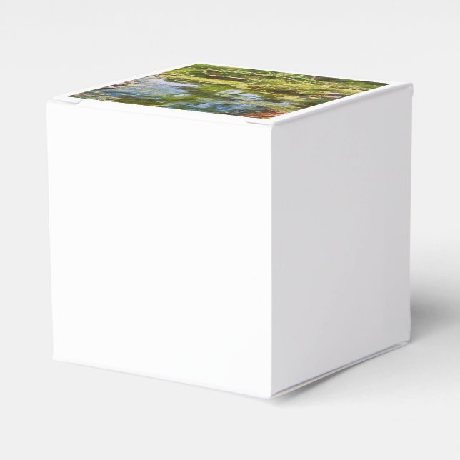 Rustic Wooden Footbridge Over A Creek Impressionis Favour Box (Front Side)