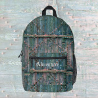 Rustic wooden gate and iron in blue, personalised