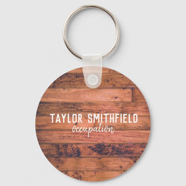 Rustic Wooden Key Ring (Front)