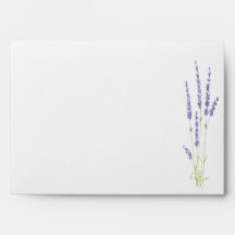 Rustic Wooden Lights Lavender Elegant Envelope