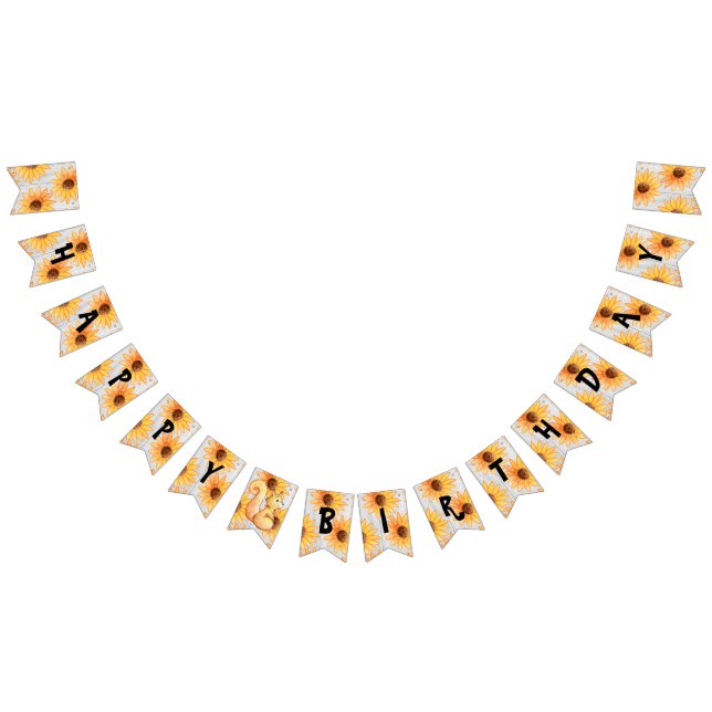 Rustic Wooden Textured Fall Birthday Bunting (All)