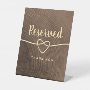 Rustic Wooden Wedding Pedestal Sign