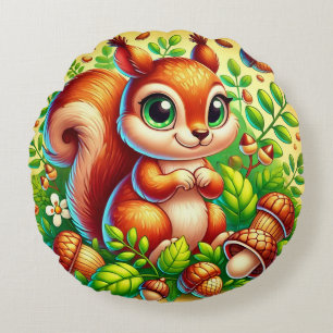 🛋️ Rustic Woodland Accent For Nature Fans 🌿 Round Cushion
