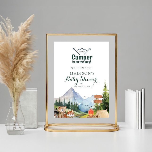 Rustic Woodland Animal  Baby shower Favours Sign (Creator Uploaded)