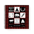Rustic Woodland Animals Buffalo Plaid Baby Shower