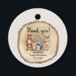 Rustic woodland animals forest friends birthday favour tags<br><div class="desc">For more advanced customisation of this design,  simply select the "Customise It" button above!</div>